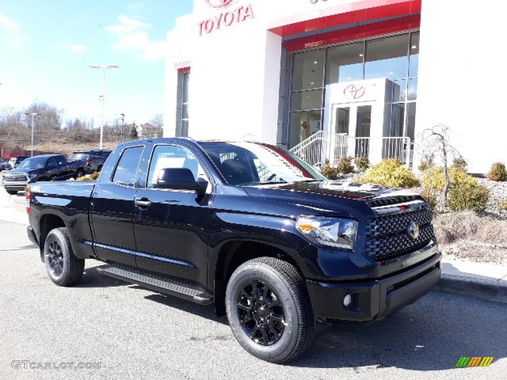 2020 Tundra SX Double Cab 4x4 - Midnight Black Metallic / Black photo #1