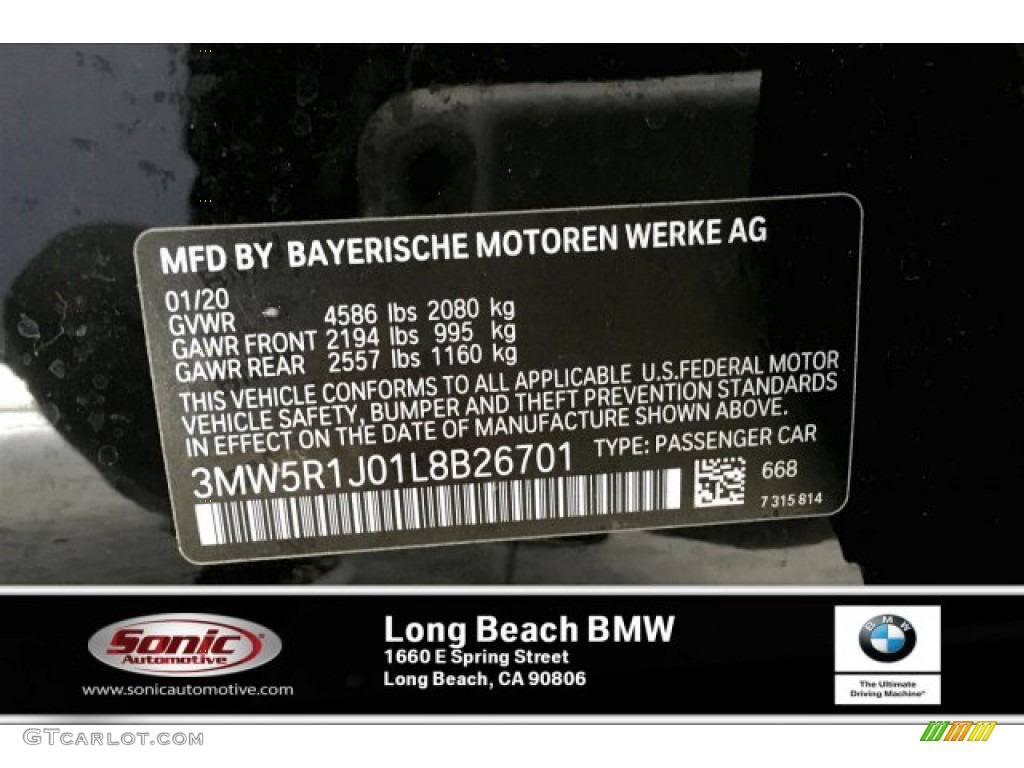 2020 3 Series 330i Sedan - Jet Black / Black photo #11