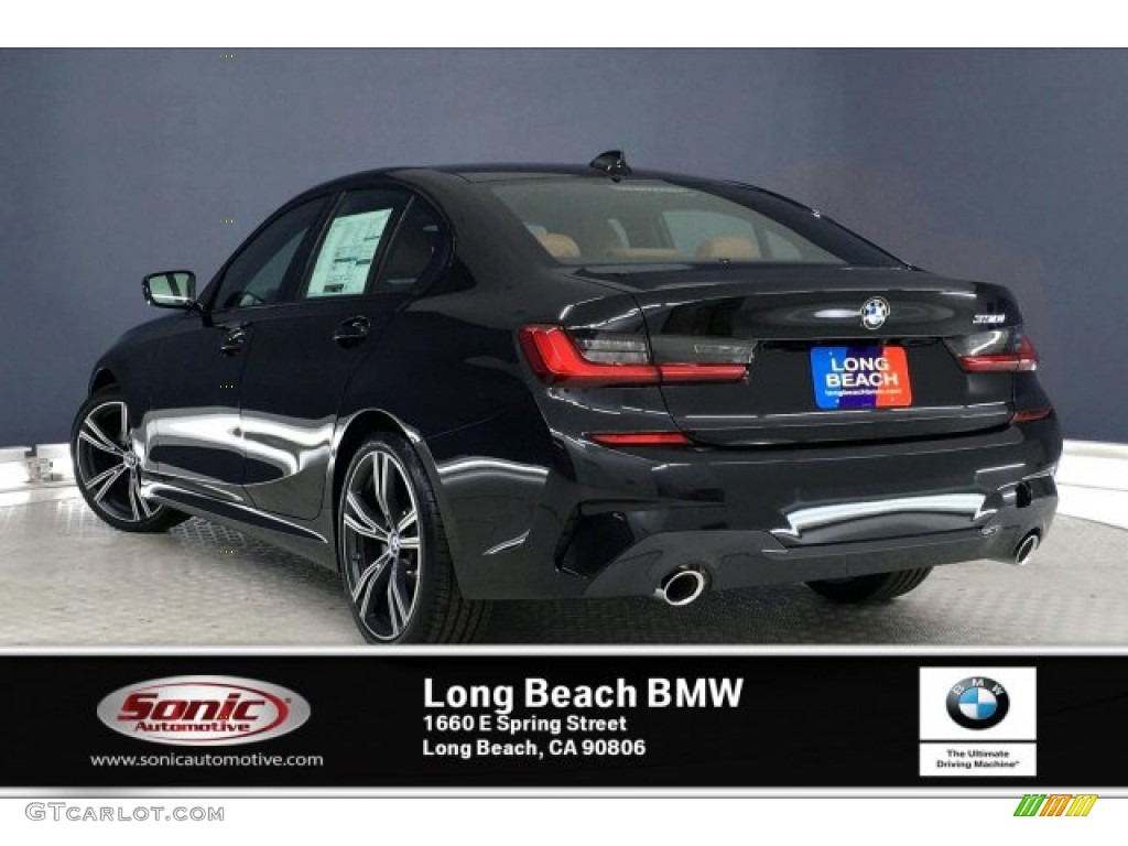 2020 3 Series 330i Sedan - Black Sapphire Metallic / Cognac photo #2