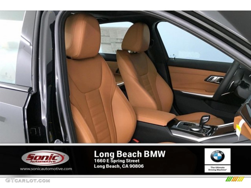 2020 3 Series 330i Sedan - Black Sapphire Metallic / Cognac photo #7