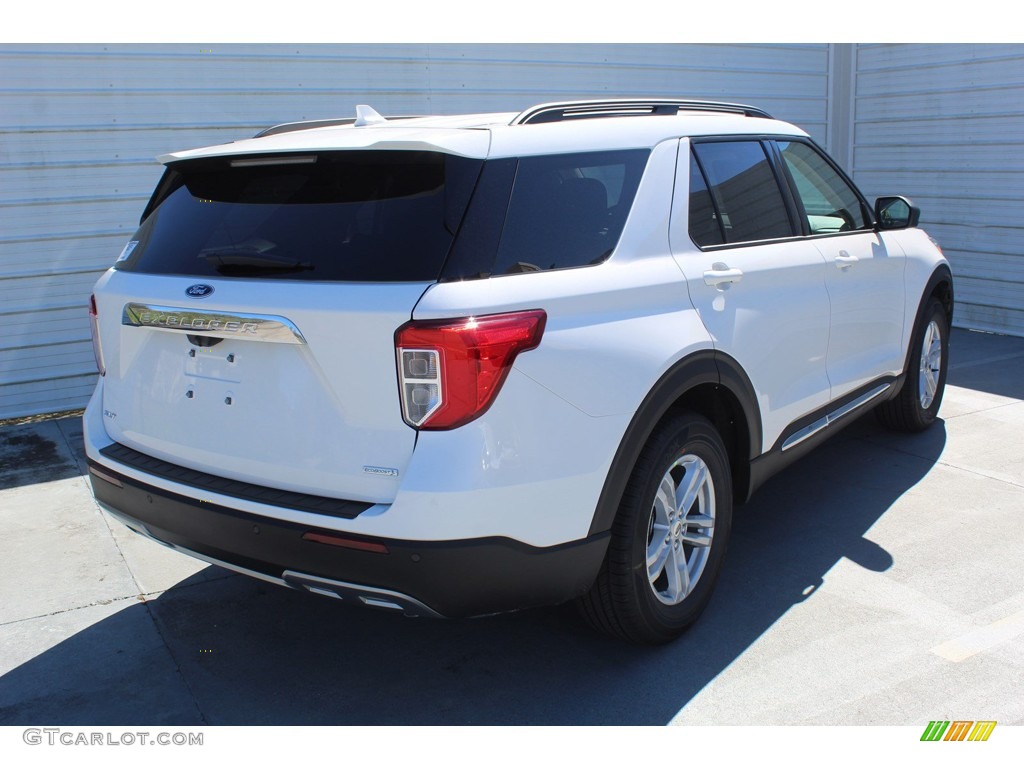 2020 Explorer XLT - Star White Metallic Tri-Coat / Sandstone photo #7