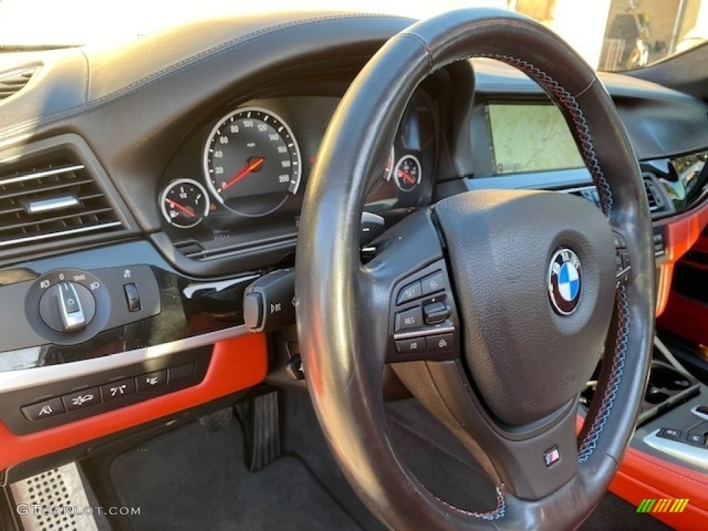 2013 M5 Sedan - BMW Individual Amazonite Silver Metallic / Sakhir Orange photo #3