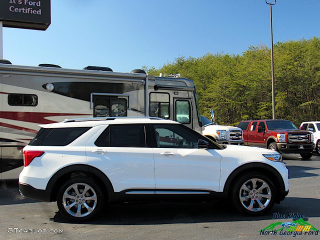2020 Explorer Platinum 4WD - Star White Metallic Tri-Coat / Ebony photo #6