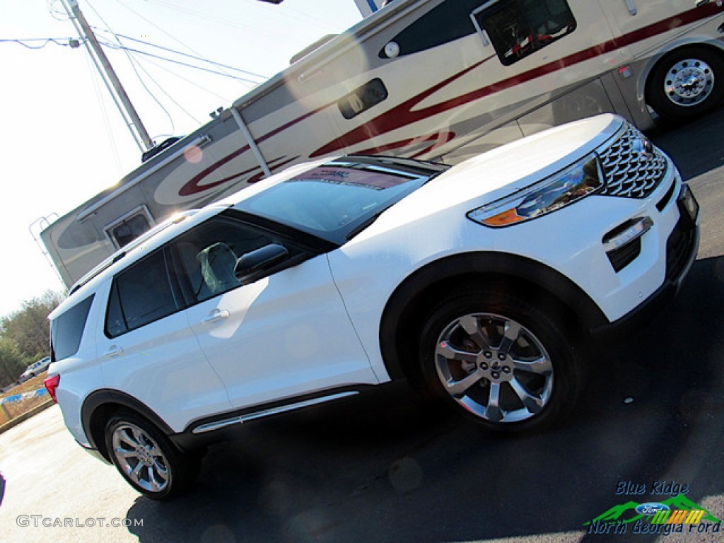 2020 Explorer Platinum 4WD - Star White Metallic Tri-Coat / Ebony photo #33
