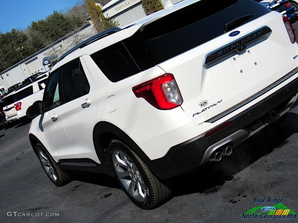 2020 Explorer Platinum 4WD - Star White Metallic Tri-Coat / Ebony photo #35