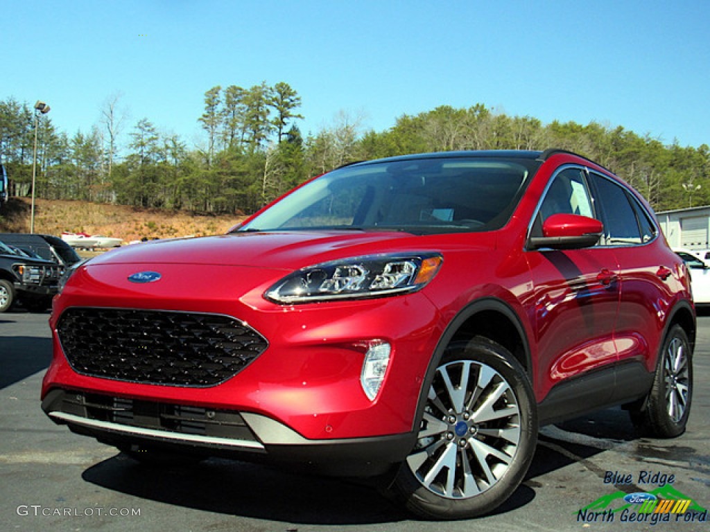 2020 Escape Titanium 4WD - Rapid Red Metallic / Sandstone photo #1