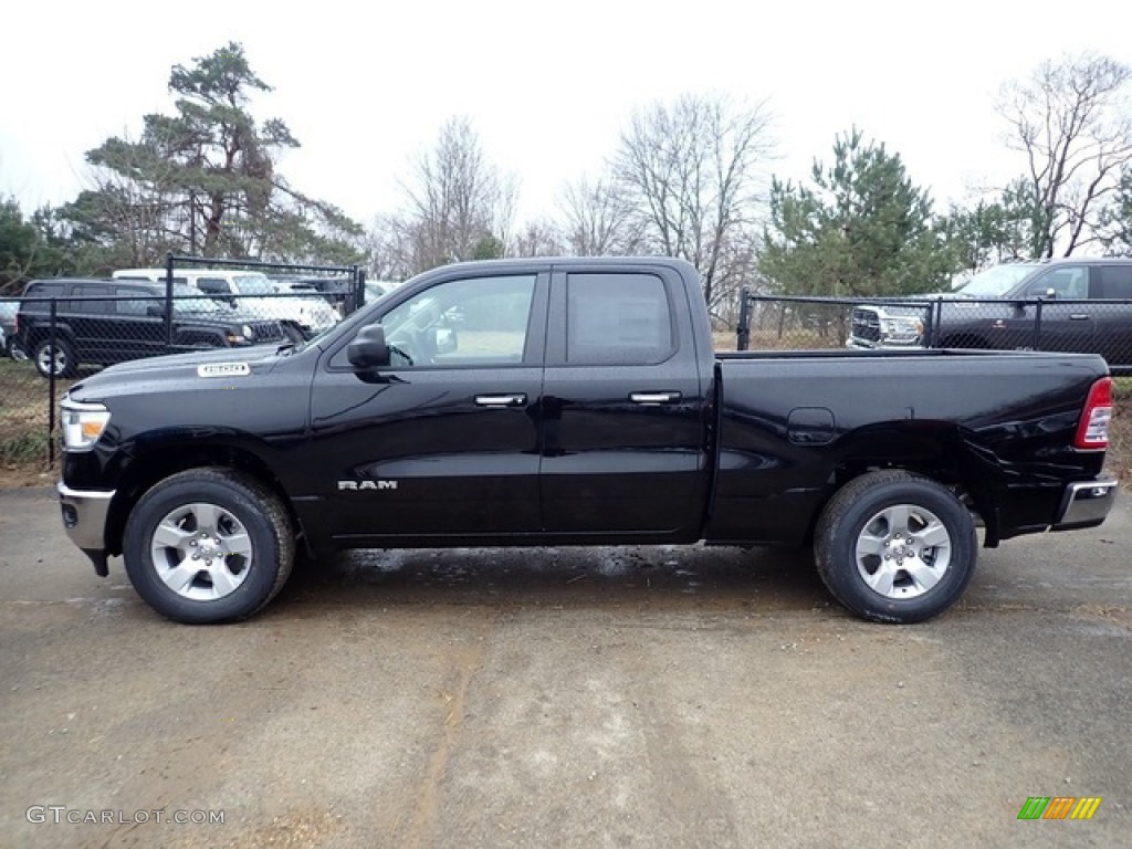 2020 1500 Big Horn Quad Cab 4x4 - Diamond Black Crystal Pearl / Black photo #2