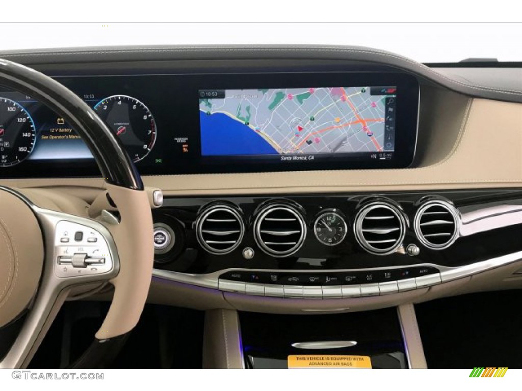 2020 Mercedes-Benz S 560 Sedan Silk Beige/Espresso Brown Dashboard Photo #137327829