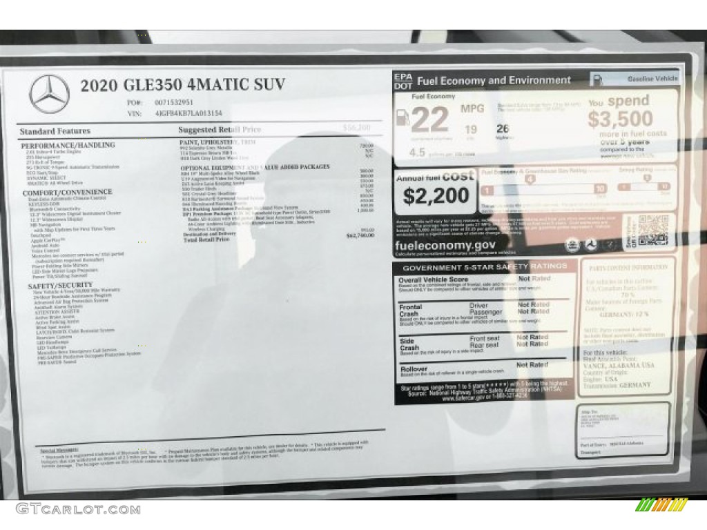 2020 GLE 350 4Matic - Selenite Grey Metallic / Espresso Brown photo #10