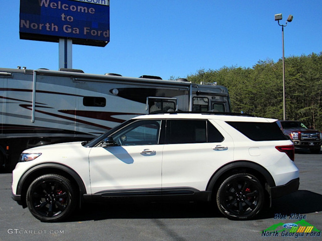 2020 Explorer ST 4WD - Star White Metallic Tri-Coat / Ebony photo #2