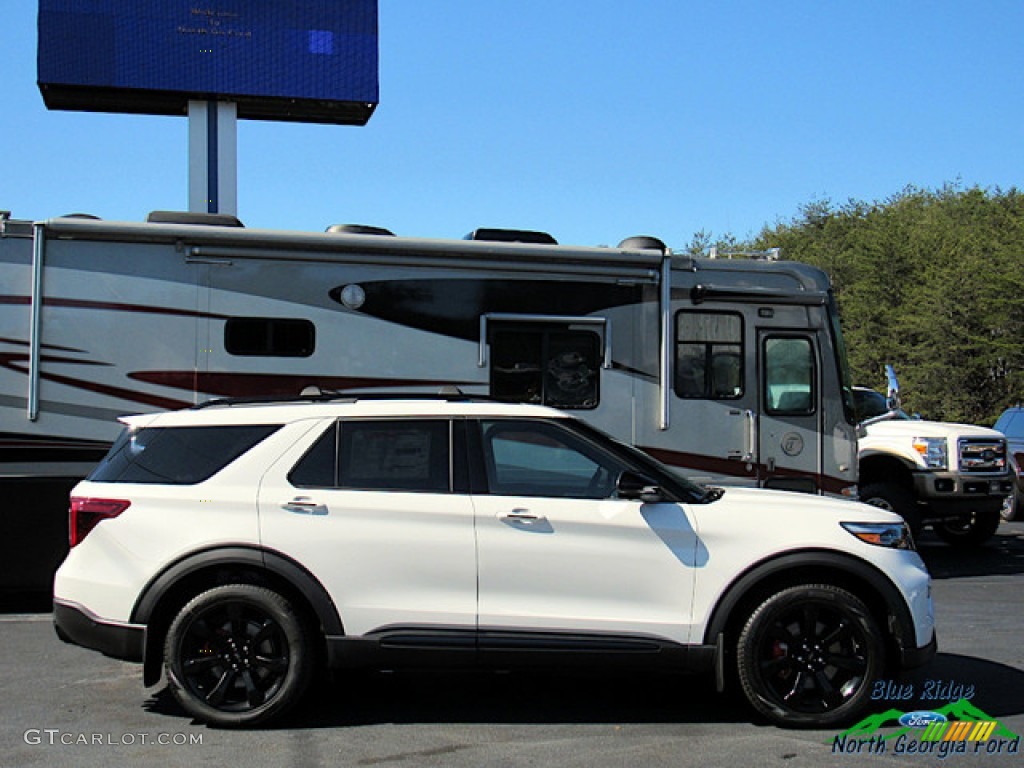 2020 Explorer ST 4WD - Star White Metallic Tri-Coat / Ebony photo #6