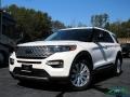 2020 Star White Metallic Tri-Coat Ford Explorer Limited  photo #1
