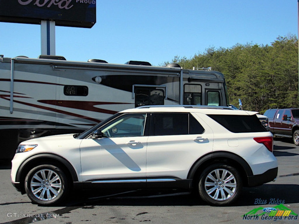 2020 Explorer Limited - Star White Metallic Tri-Coat / Sandstone photo #2