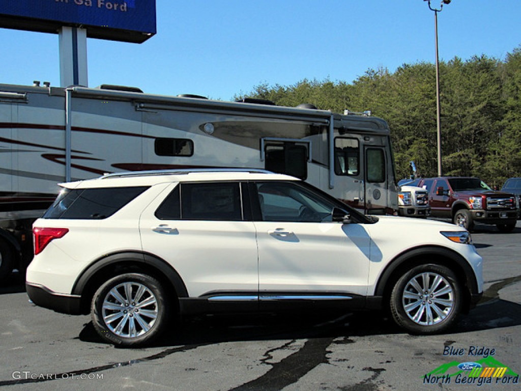 2020 Explorer Limited - Star White Metallic Tri-Coat / Sandstone photo #6
