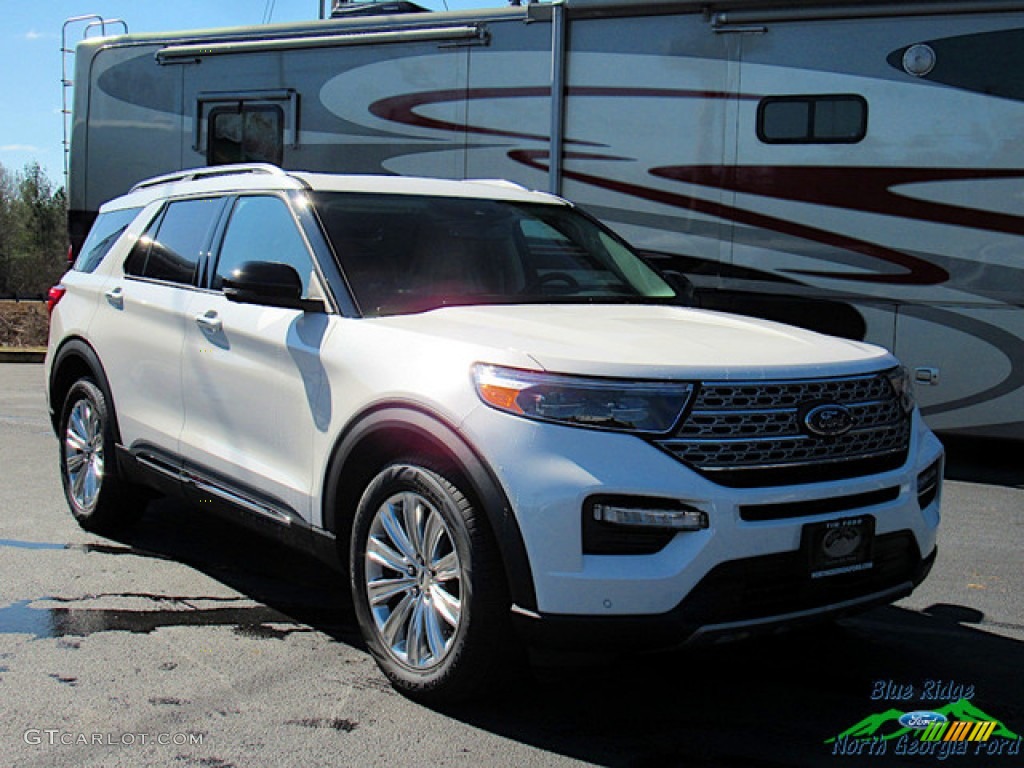 2020 Explorer Limited - Star White Metallic Tri-Coat / Sandstone photo #7