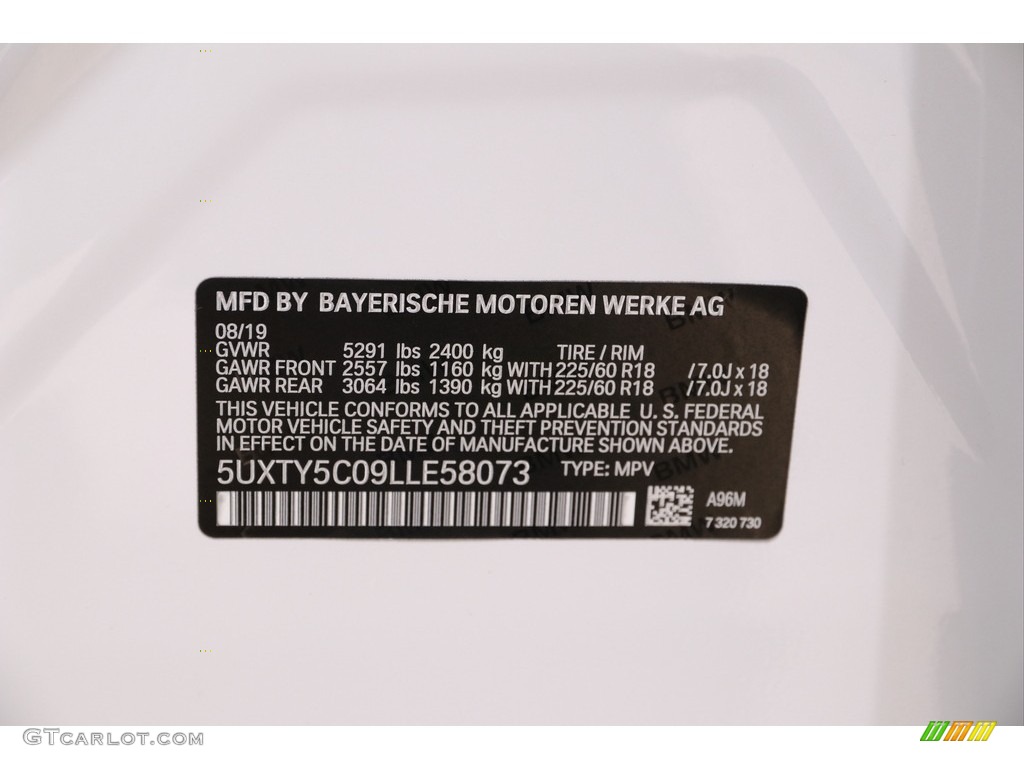 2020 X3 xDrive30i - Mineral White Metallic / Black photo #29