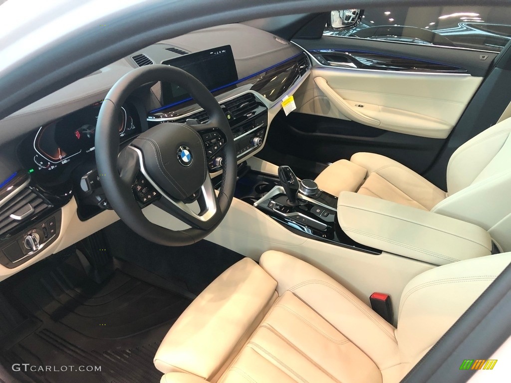 2020 5 Series 540i xDrive Sedan - Mineral White Metallic / Canberra Beige/Black photo #3