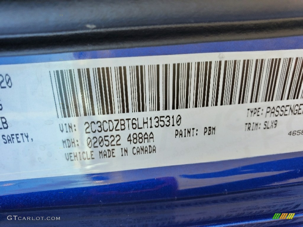 2020 Challenger Color Code PBM for IndiGo Blue Photo #137343088