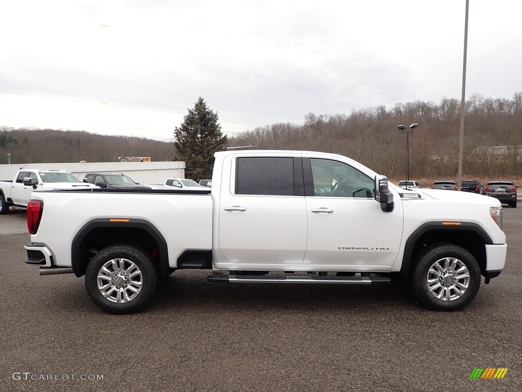 White Frost Tricoat 2020 GMC Sierra 2500HD Denali Crew Cab 4WD Exterior Photo #137343913