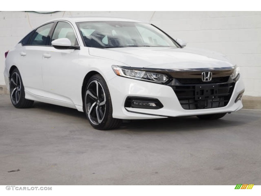 2020 Accord Sport Sedan - Platinum White Pearl / Black photo #1