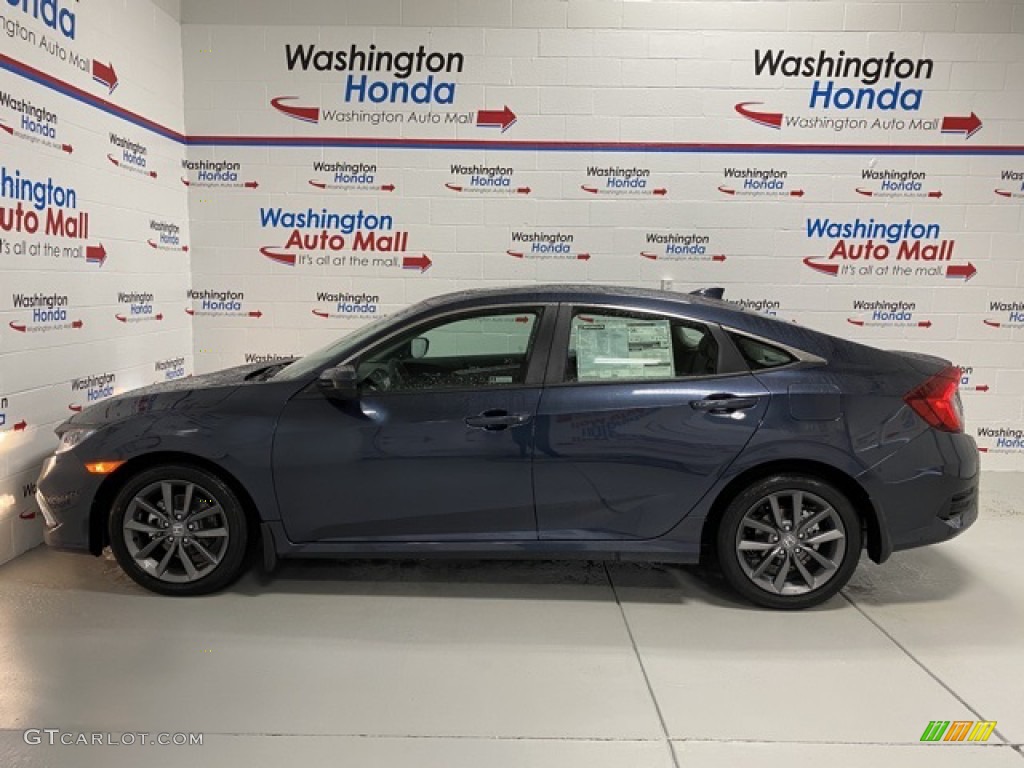 2020 Civic EX Sedan - Cosmic Blue Metallic / Gray photo #5