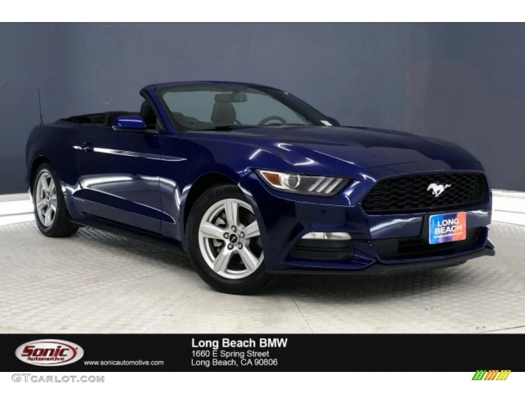 2015 Deep Impact Blue Metallic Ford Mustang V6 Convertible 137331993