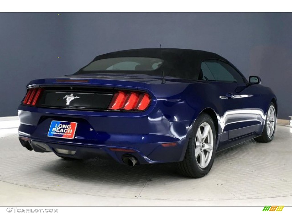 2015 Mustang V6 Convertible - Deep Impact Blue Metallic / Ebony photo #26