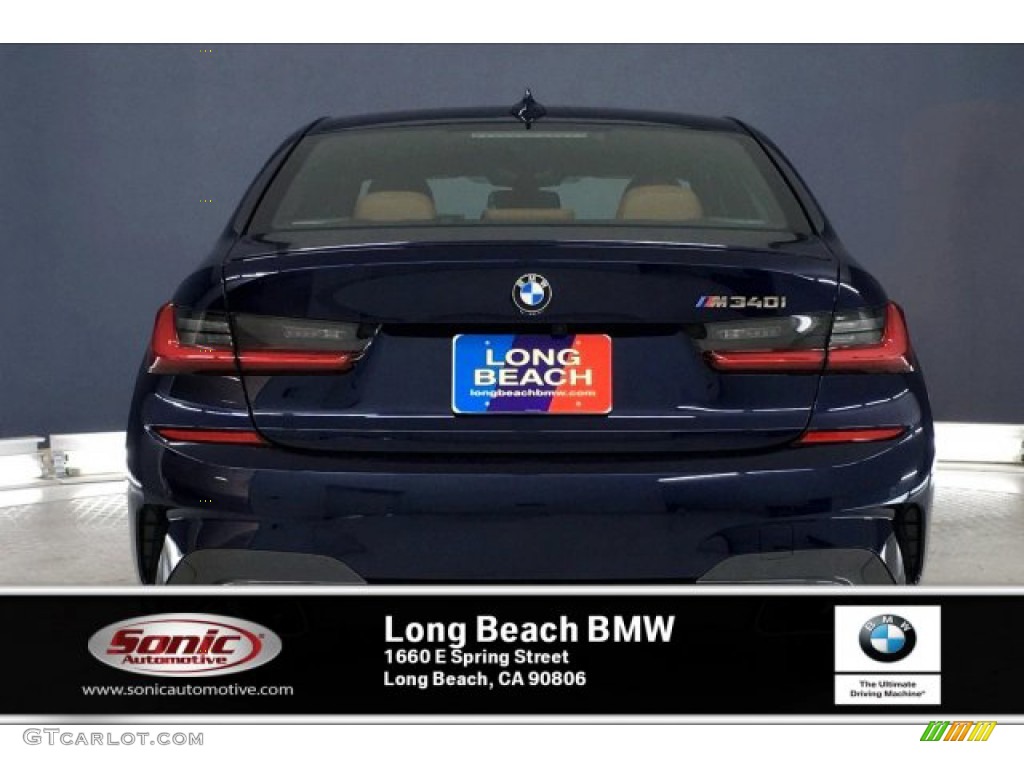 2020 3 Series M340i Sedan - Tanzanite Blue II Metallic / Cognac photo #3