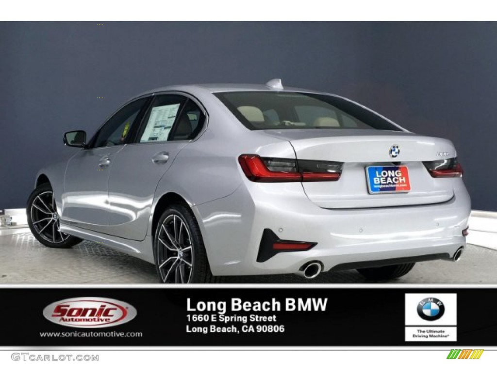 2020 3 Series 330i Sedan - Glacier Silver Metallic / Canberra Beige photo #2