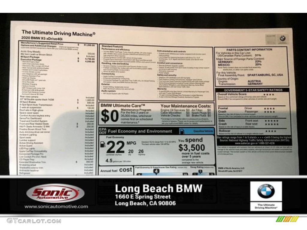 2020 X5 xDrive40i - Arctic Grey Metallic / Black photo #10
