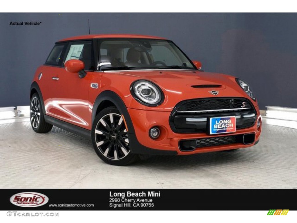 2020 Hardtop Cooper S 2 Door - Solaris Orange Metallic / Malt Brown photo #1