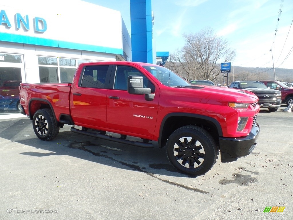 2020 Silverado 2500HD Custom Crew Cab 4x4 - Red Hot / Jet Black photo #5