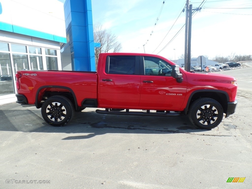 2020 Silverado 2500HD Custom Crew Cab 4x4 - Red Hot / Jet Black photo #6