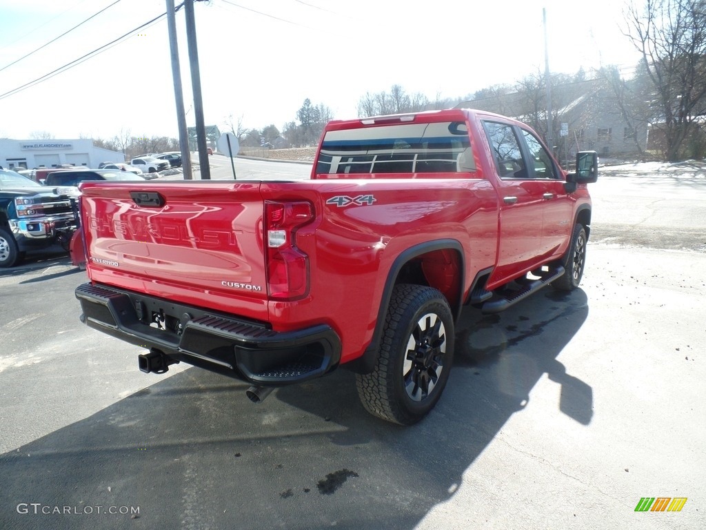 2020 Silverado 2500HD Custom Crew Cab 4x4 - Red Hot / Jet Black photo #7