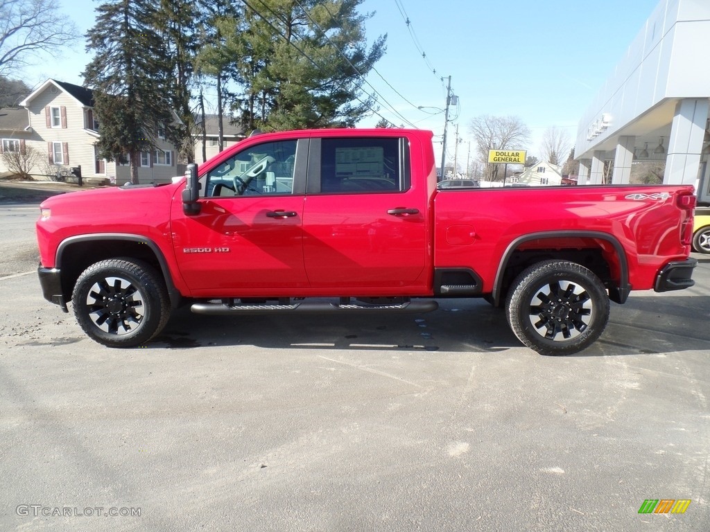 2020 Silverado 2500HD Custom Crew Cab 4x4 - Red Hot / Jet Black photo #10