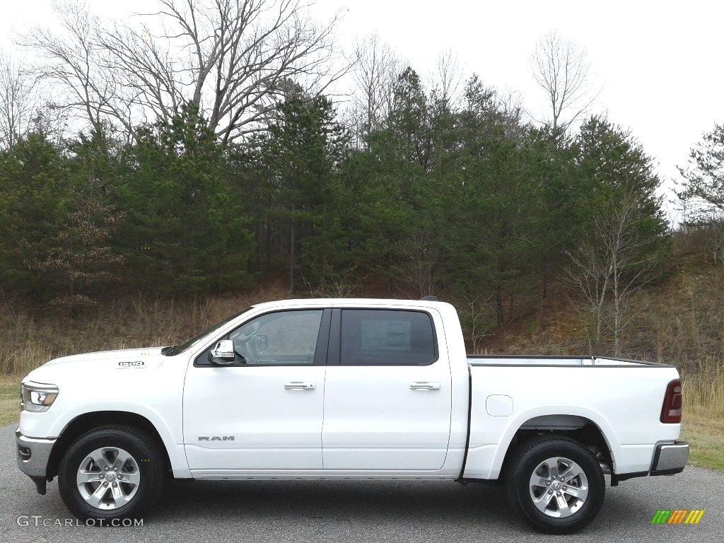 2020 1500 Laramie Crew Cab 4x4 - Bright White / Light Frost Beige/Mountain Brown photo #1