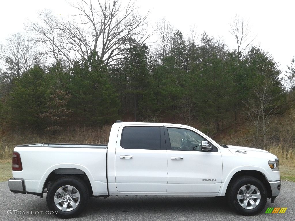 2020 1500 Laramie Crew Cab 4x4 - Bright White / Light Frost Beige/Mountain Brown photo #5