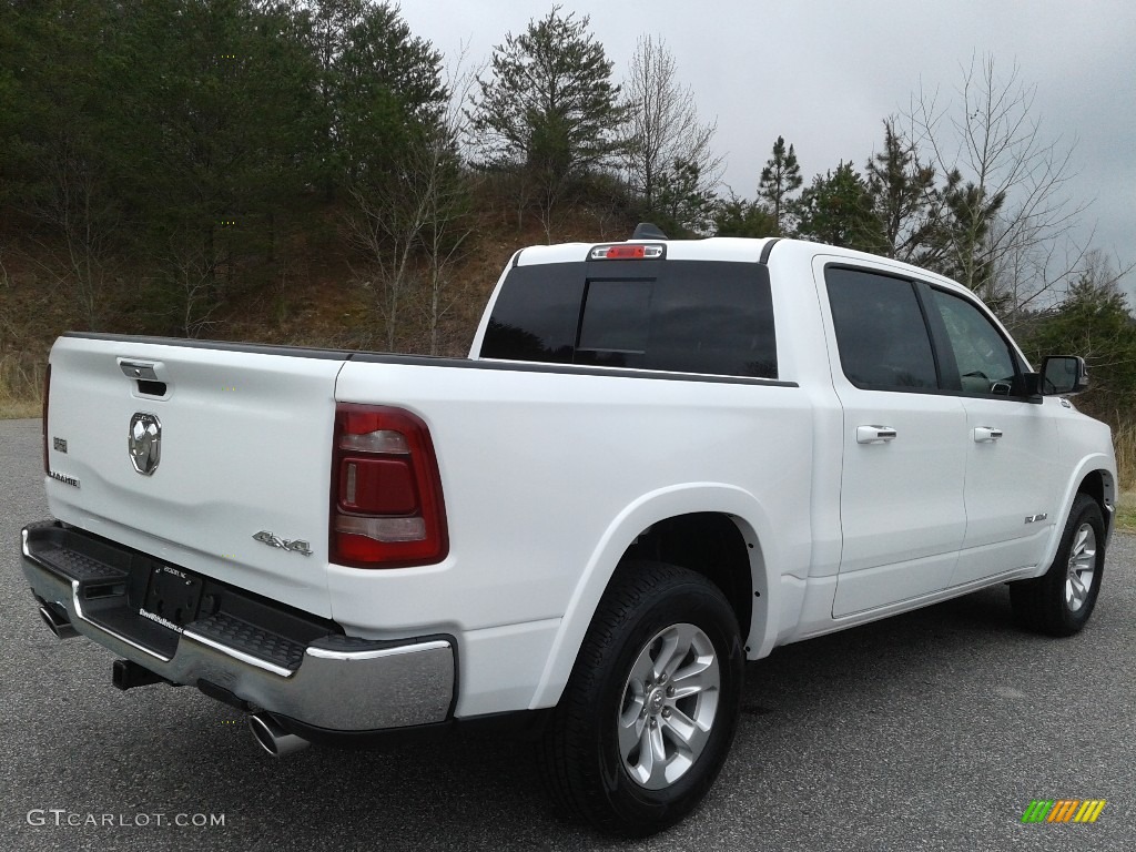 2020 1500 Laramie Crew Cab 4x4 - Bright White / Light Frost Beige/Mountain Brown photo #6