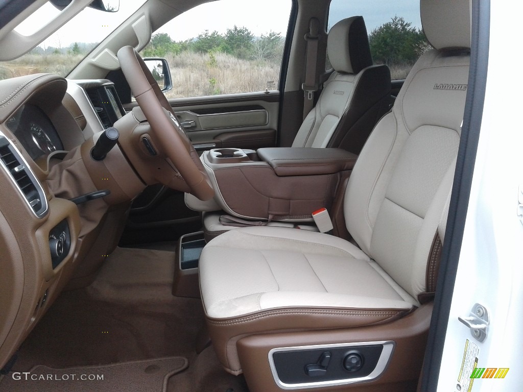 2020 1500 Laramie Crew Cab 4x4 - Bright White / Light Frost Beige/Mountain Brown photo #11