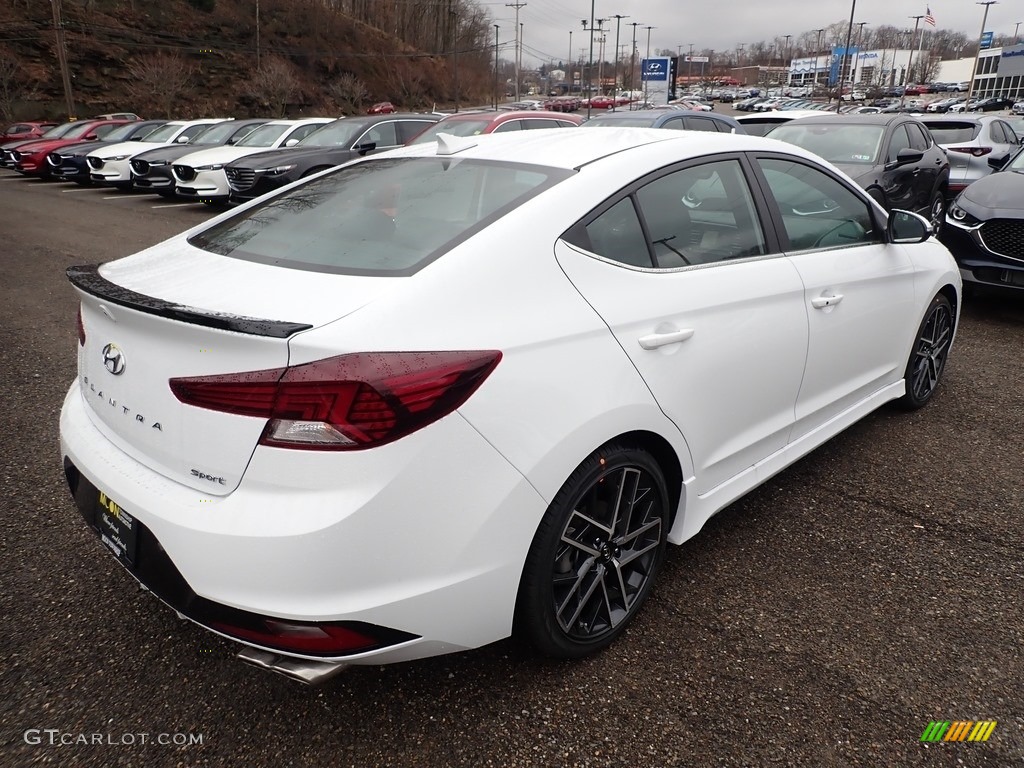 2020 Elantra Sport - Ceramic White / Black photo #2