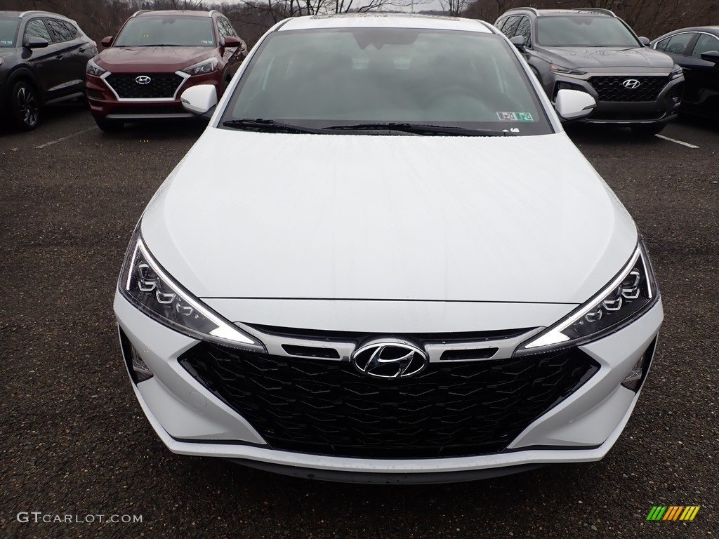 2020 Elantra Sport - Ceramic White / Black photo #4