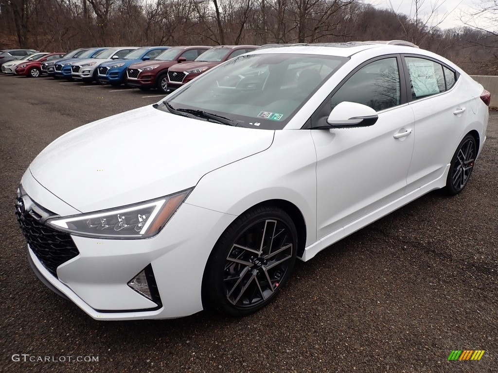 Ceramic White 2020 Hyundai Elantra Sport Exterior Photo #137371422