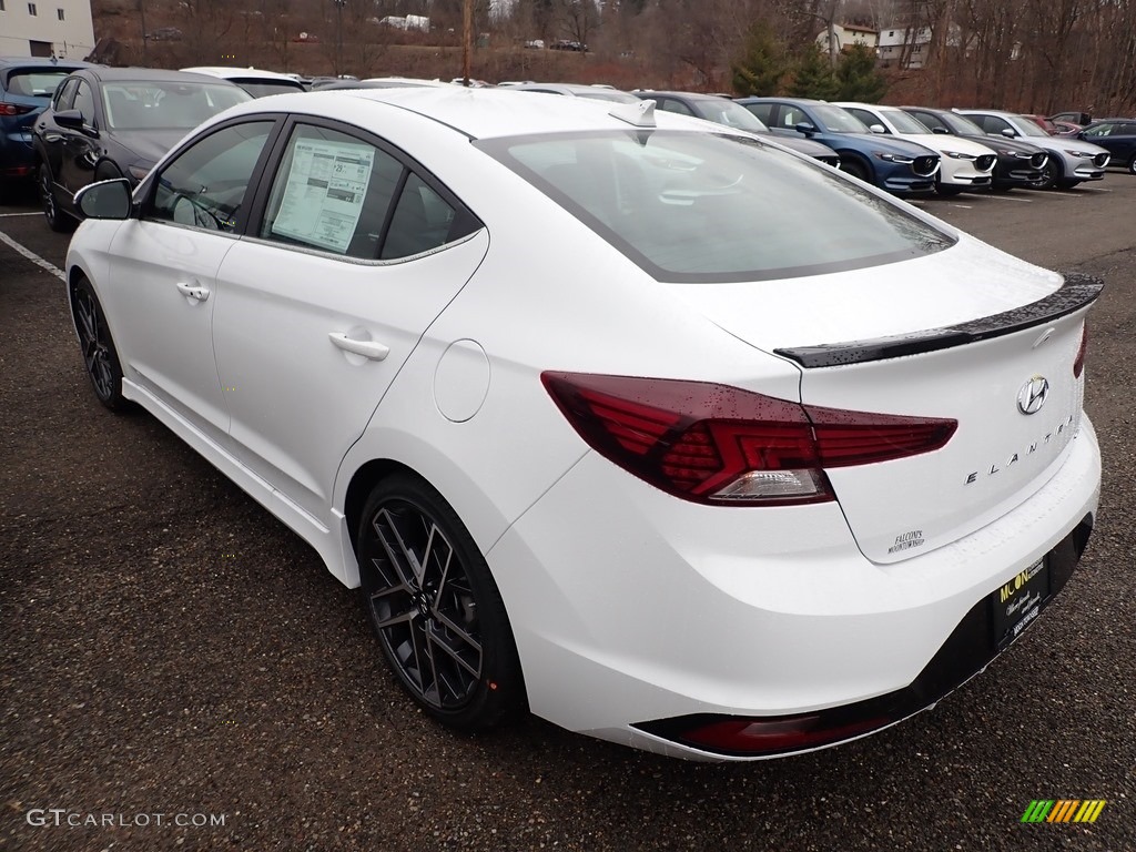2020 Elantra Sport - Ceramic White / Black photo #6