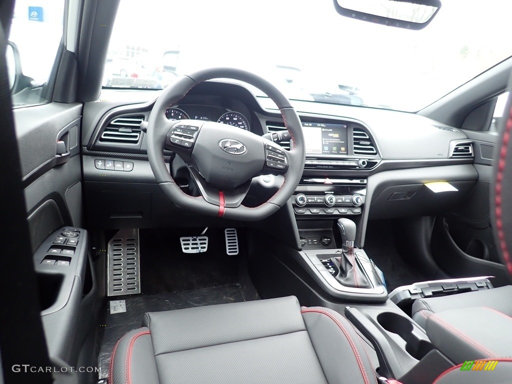 Black Interior 2020 Hyundai Elantra Sport Photo #137371525