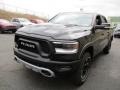 2020 Diamond Black Crystal Pearl Ram 1500 Rebel Crew Cab 4x4  photo #7