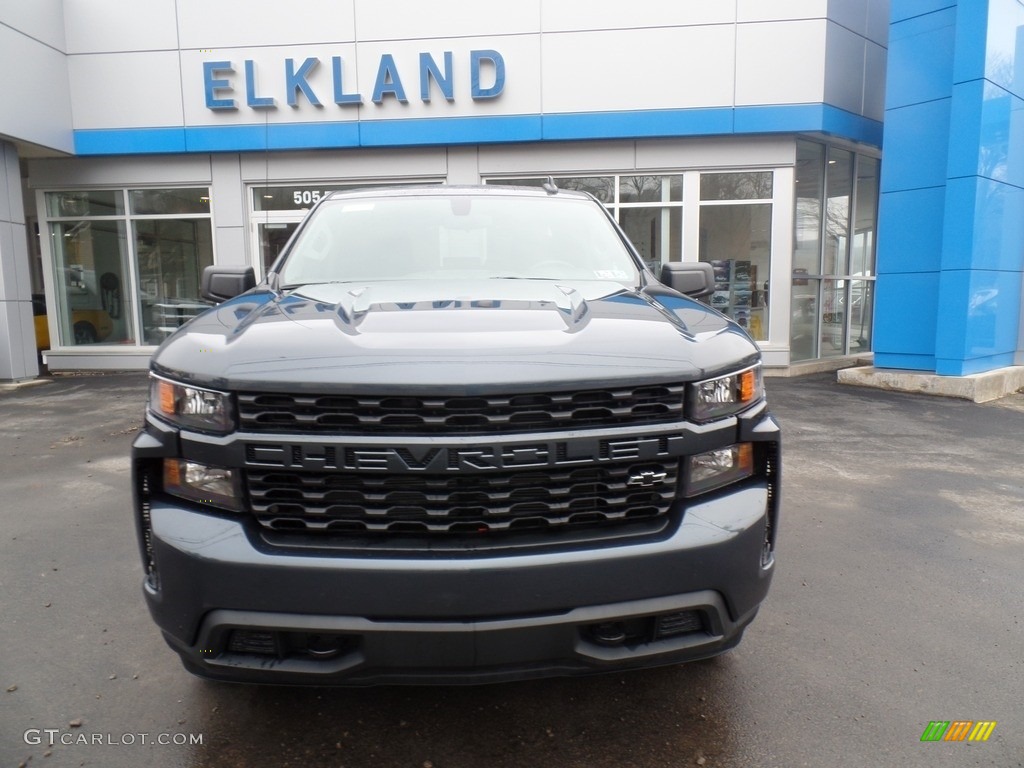 2020 Silverado 1500 Custom Double Cab 4x4 - Shadow Gray Metallic / Jet Black photo #3