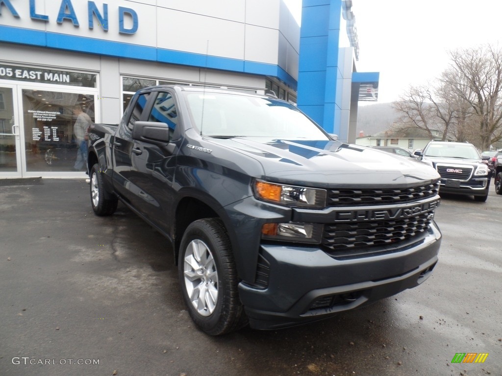 2020 Silverado 1500 Custom Double Cab 4x4 - Shadow Gray Metallic / Jet Black photo #4