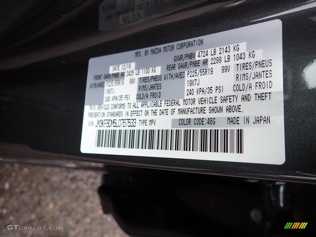 2020 CX-5 Color Code 46G for Machine Gray Metallic Photo #137378254