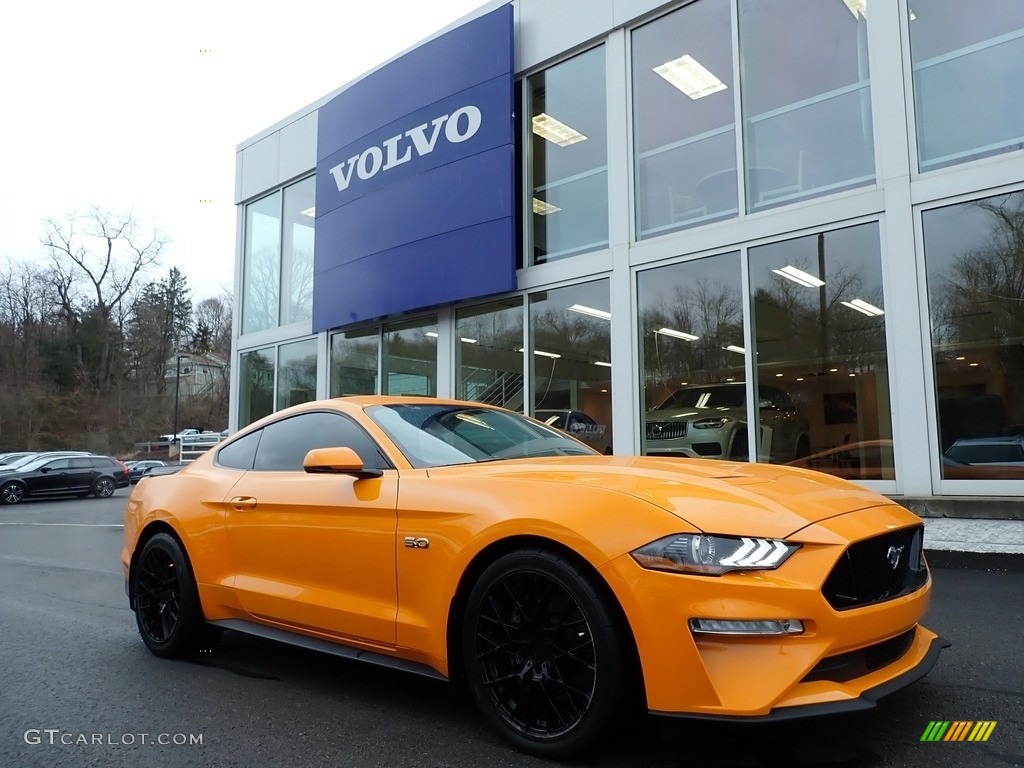 Orange Fury Ford Mustang