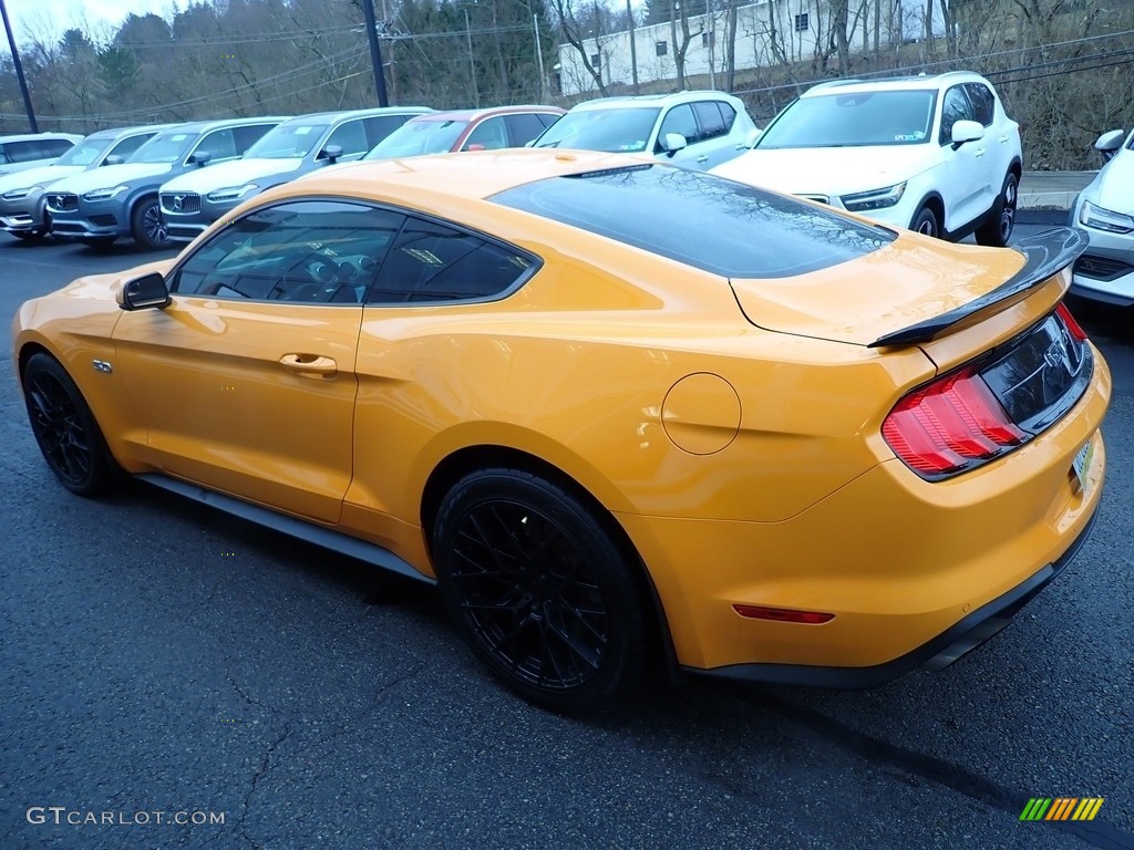 2018 Mustang GT Premium Fastback - Orange Fury / Ebony photo #5